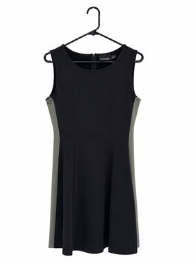 Cynthia Rowley Colorblock Skater Dress – Women’s Large – Black & Olive Green